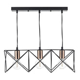 Midi 3 Lt Pendant Matt Black and Copper MID0322